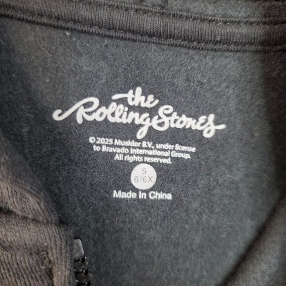Rolling Stones Girls Graphic Full Zip Hooded Sweatshirt Small New - Picture 6 of 9